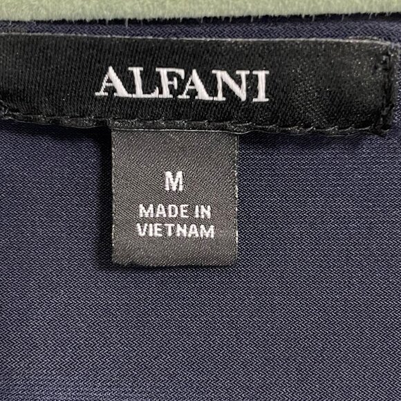 Alfani's Navy Blue Keyhole Tunic with slits at the shoulder Medium - Picture 5 of 5